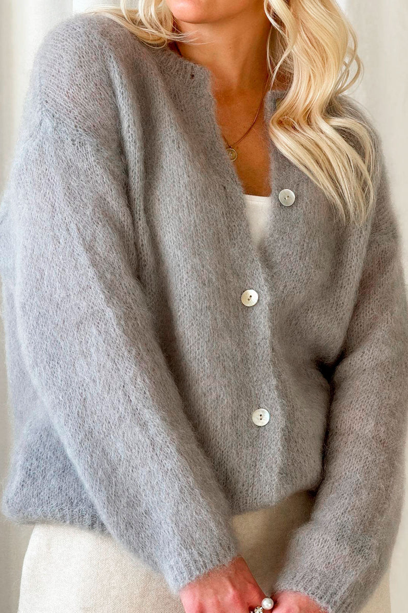 Cloudy cuddle cardigan, pearl grey