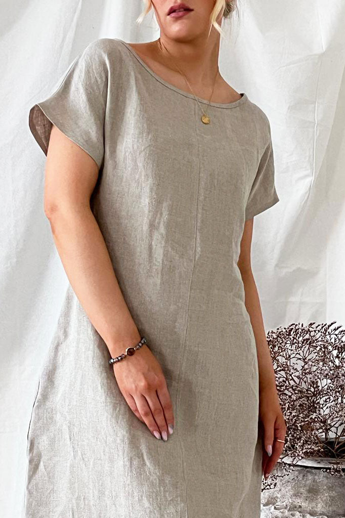 Coco linen dress, natural