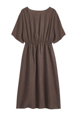 Collins linen dress, coffee