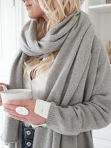 Cozy cashmere scarf, grey