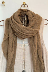 Crochet mesh scarf, savanna