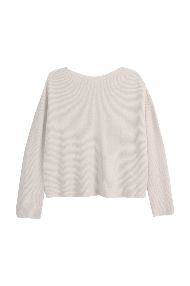 Cutie ribbed neule, light beige