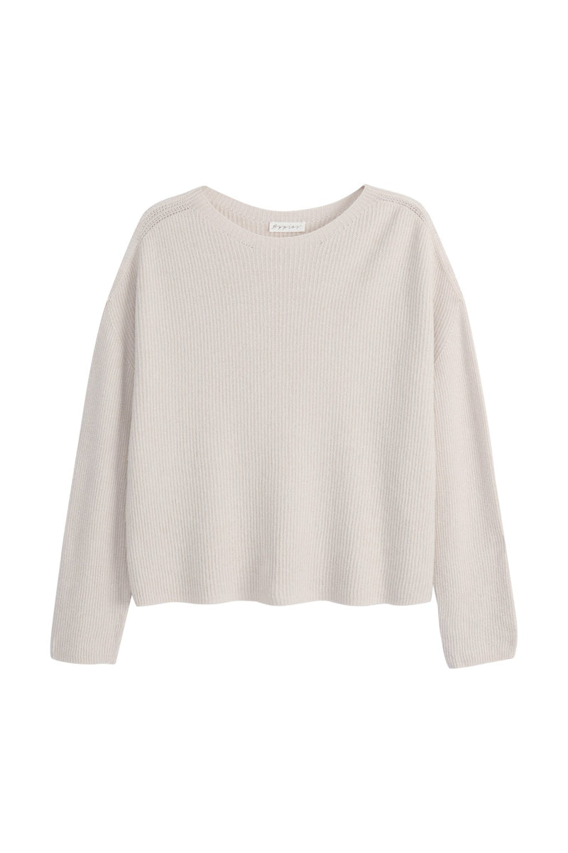 Cutie ribbed neule, light beige
