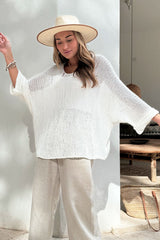Dali cotton jumper, off white