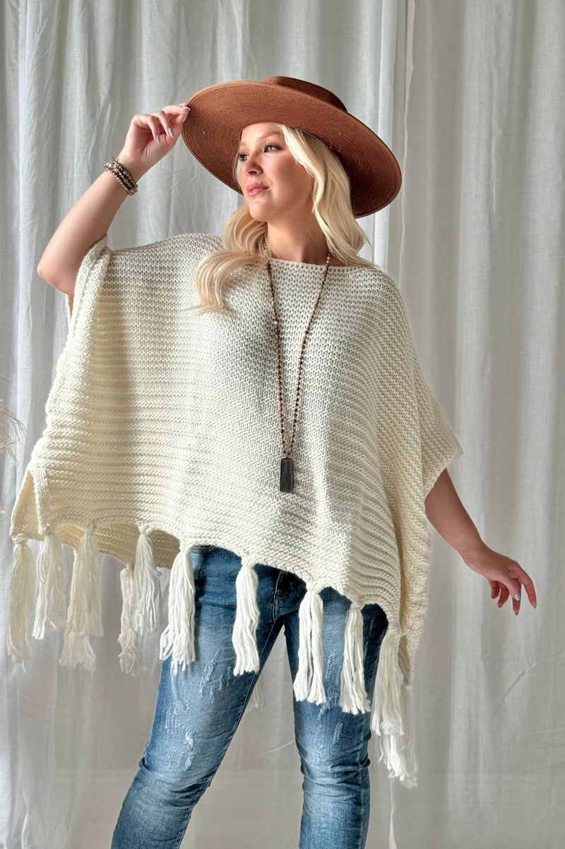 Dalila poncho, off white