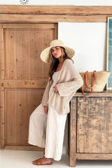 Danni cotton cardigan, beige