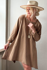 Darina cotton tunic, powder