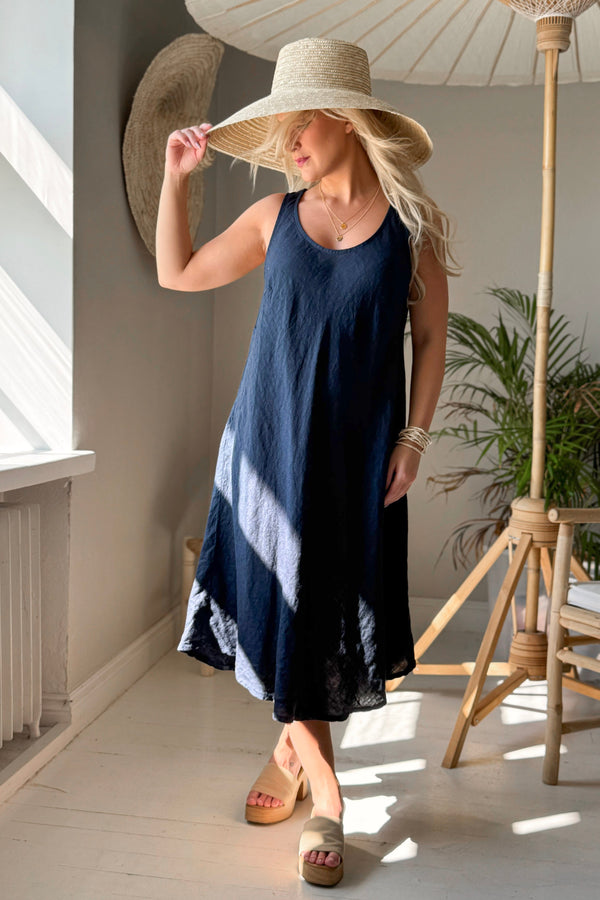Dawn pellavamekko, navy