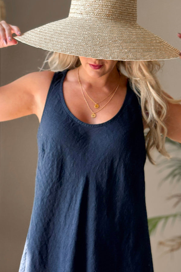 Dawn pellavamekko, navy