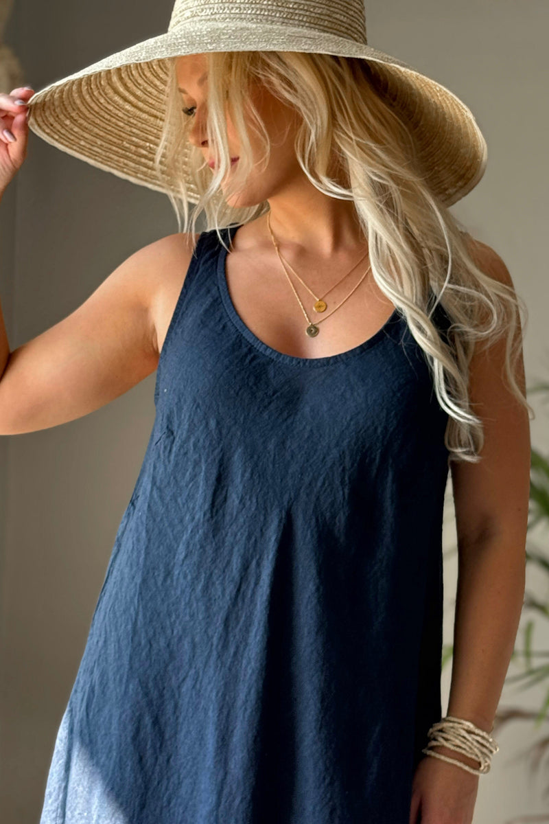 Dawn pellavamekko, navy