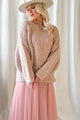 Dazzle glitter sweater, beige-pink