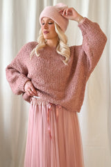Dazzle glitter sweater, rose