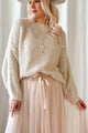 Dazzle glitter sweater, off white