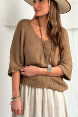 Deia cotton jumper, caramel