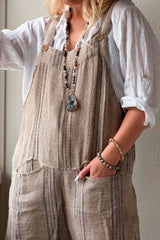 Delhi linen jumpsuit, natural