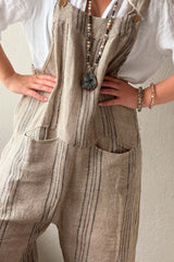 Delhi linen jumpsuit, natural