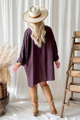 Delisa linen tunic, grape