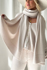 Dolly viskoosineulehuivi, light beige