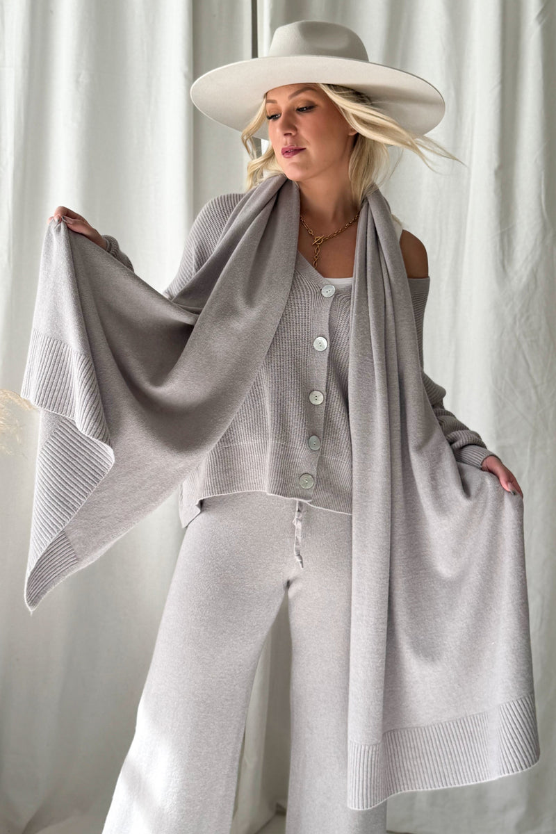 Dolly viskoosineulehuivi, taupe