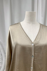 Donna satin blouse, savanna