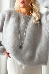 Dreamy mohair jumper, pearl grey