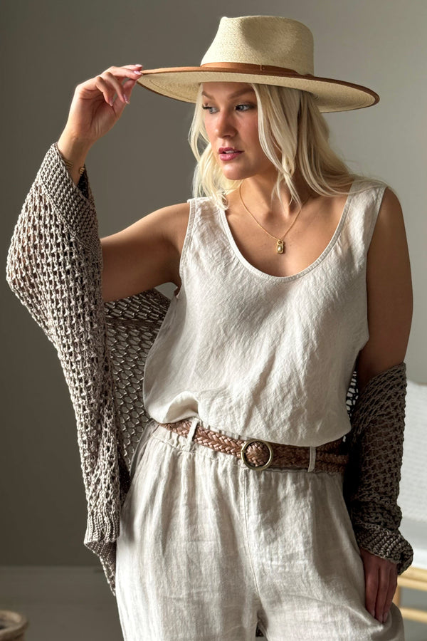 Drift Away cardigan, taupe
