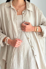 Easy Days linen shirt, sand