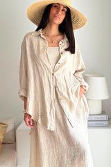 Easy Days linen shirt, sand