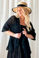 Ebony cotton jacket, black