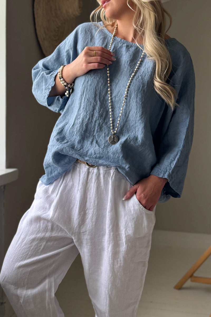 Edell top, denim blue