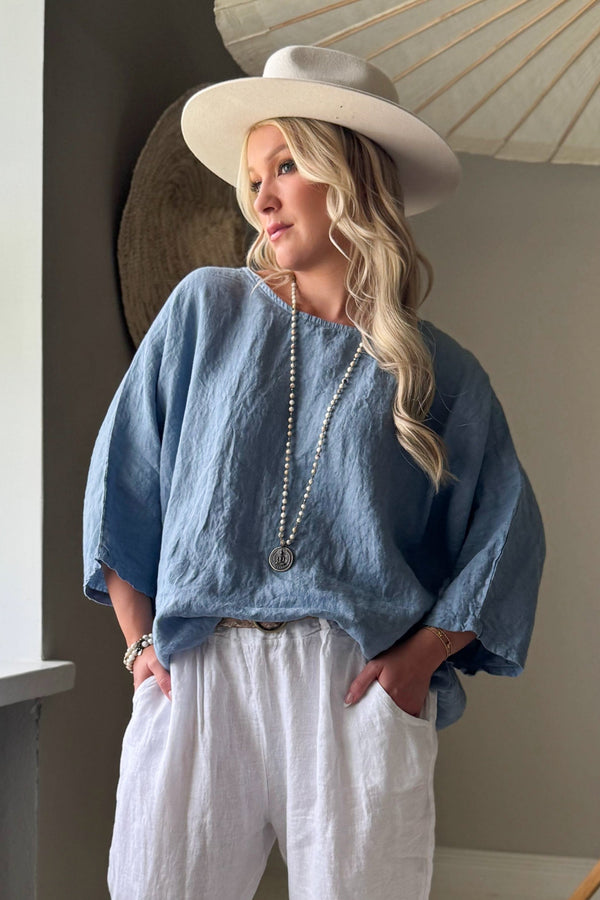 Edell top, denim blue