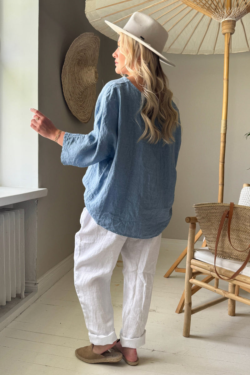 Edell top, denim blue