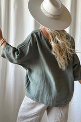 Edell linen shirt, camo