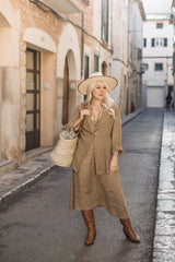 Eleanor linen jacket, savanna