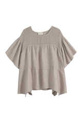 Eleni blouse tunic, light taupe