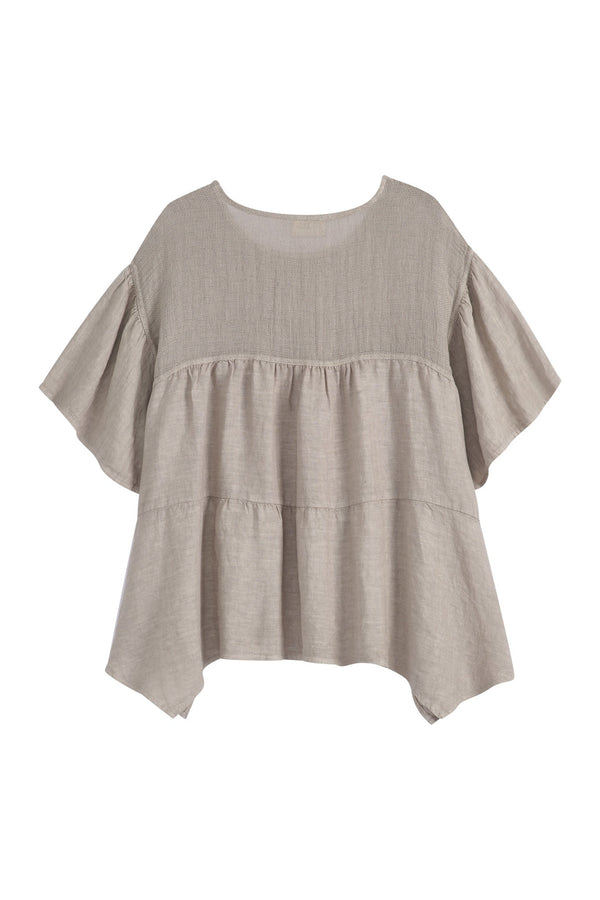Eleni blouse tunic, light taupe