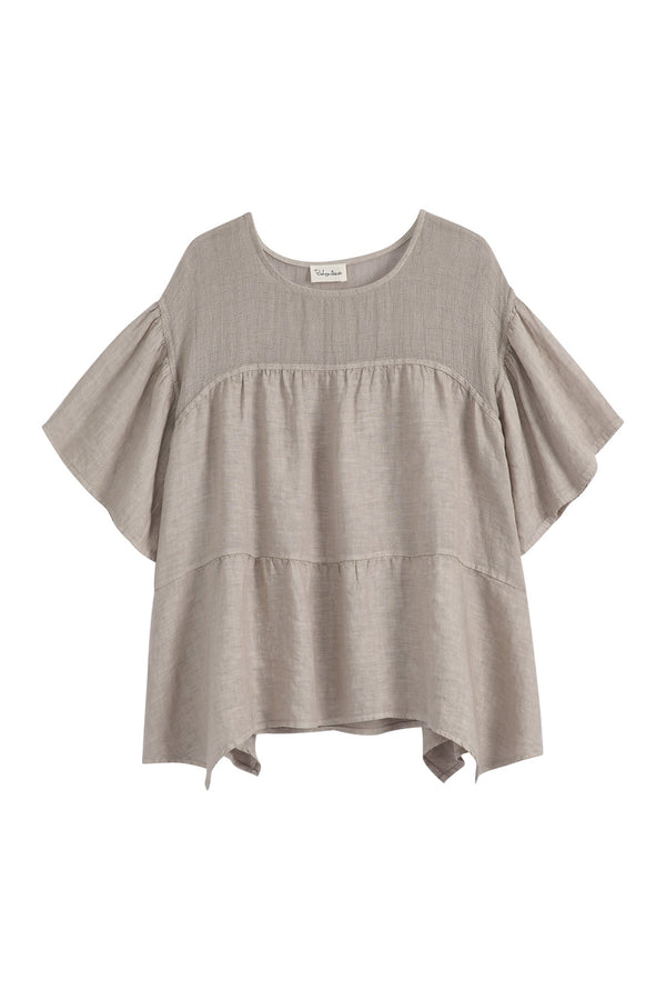 Eleni blouse tunic, light taupe