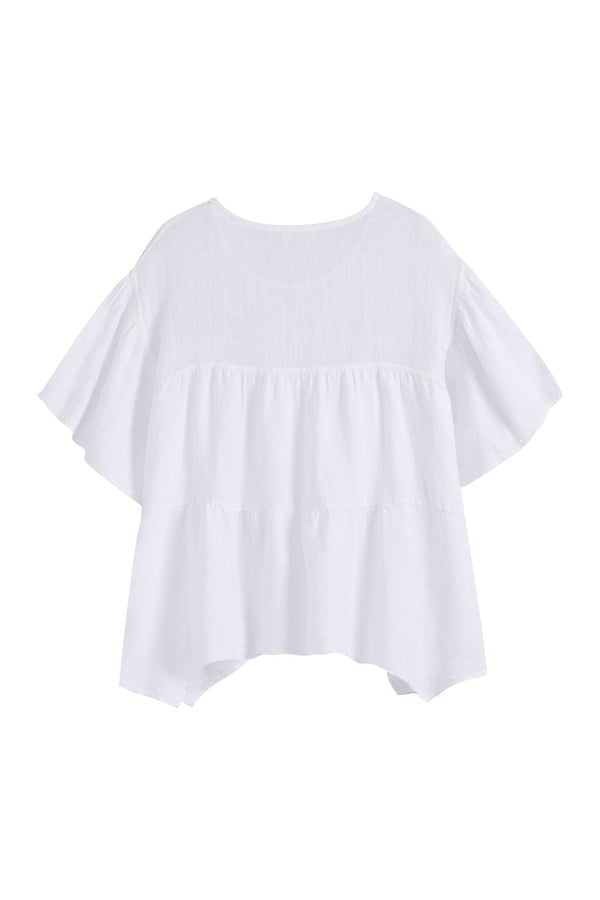 Eleni blouse tunic, white