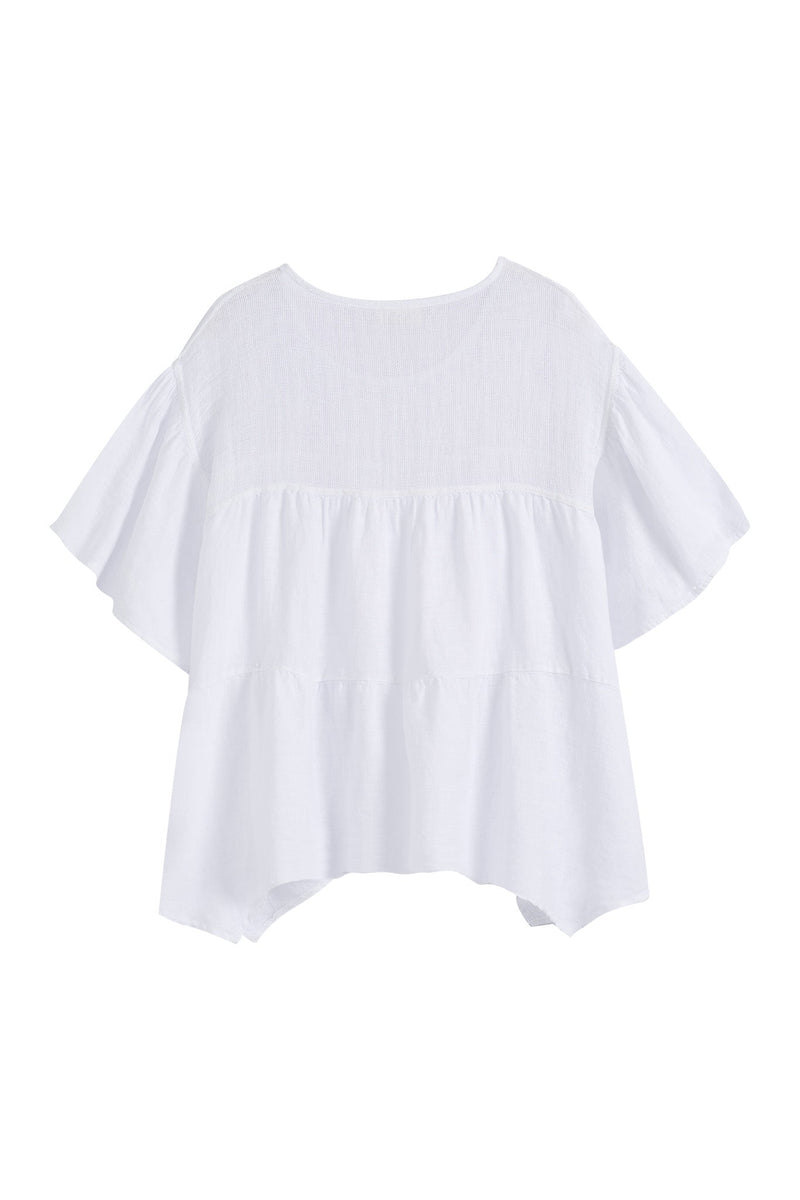 Eleni blouse tunic, white