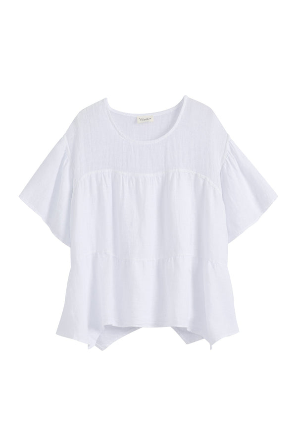 Eleni blouse tunic, white