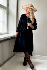 Elidy cotton dress, black