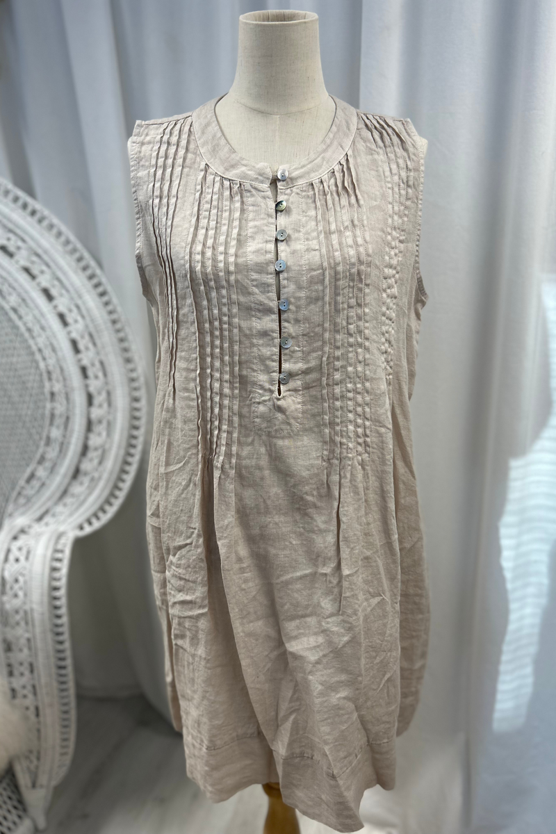 Elis linen dress, sand