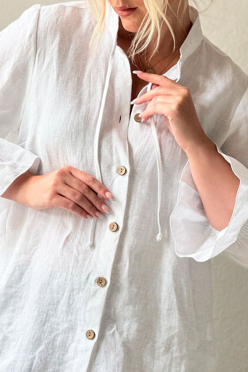 Ellitia linen shirt, white