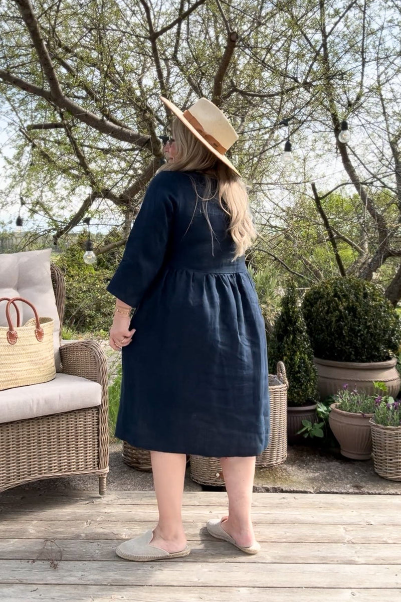 Emma pellavamekko, navy