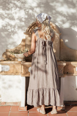 Evanna linen dress, sand