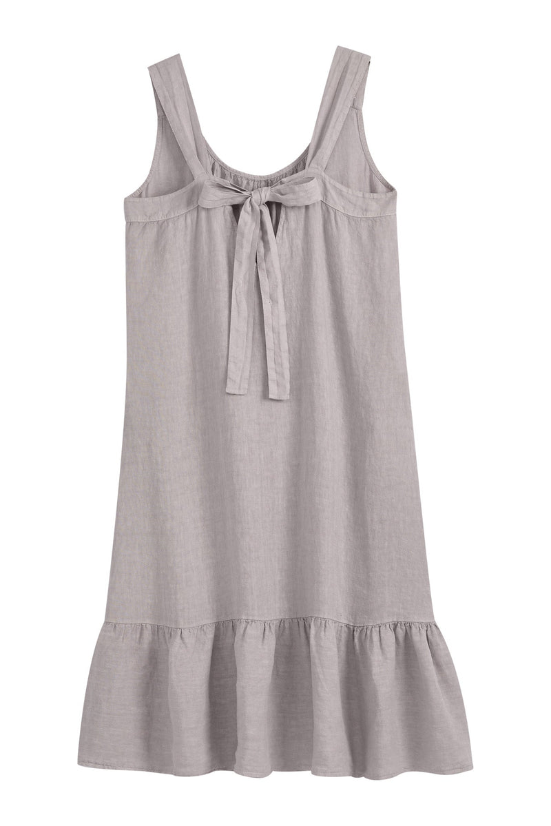 Evanna linen dress, silverpink