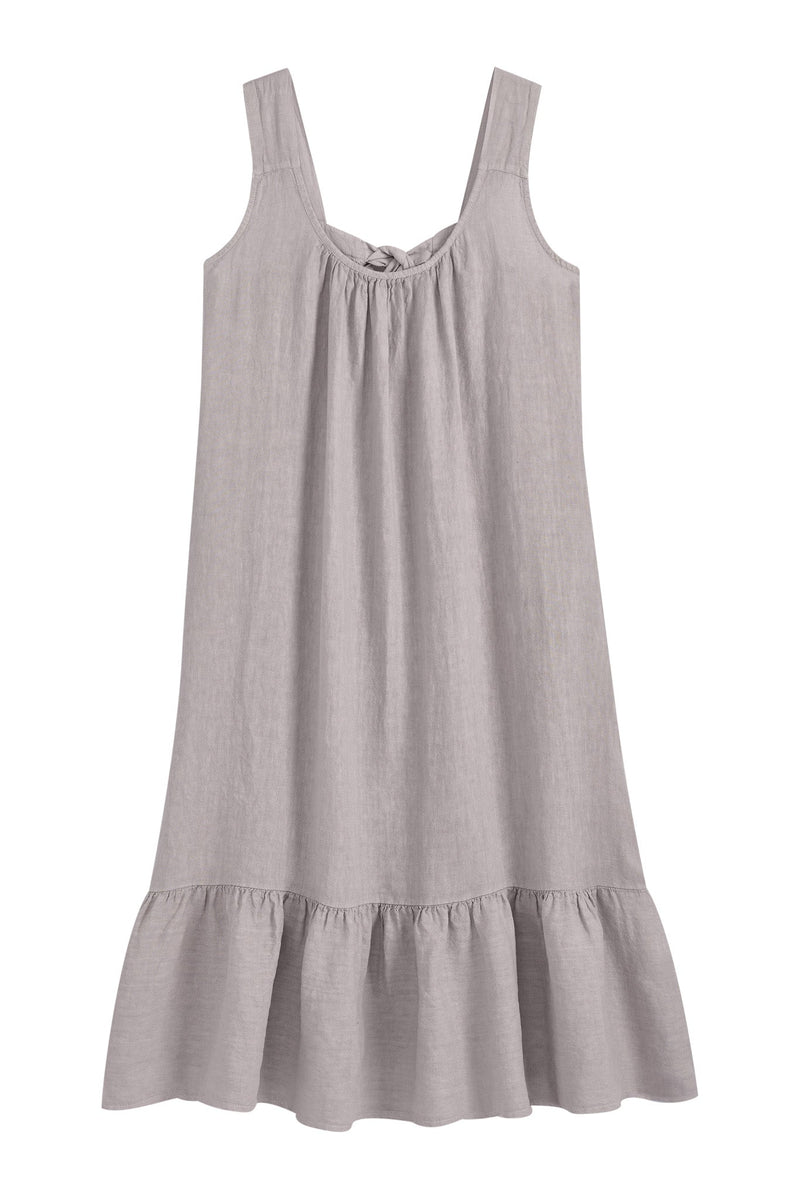 Evanna linen dress, silverpink