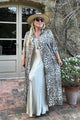 Fabielle satin dress, leo print