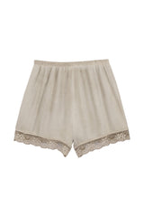 Fleur satin shorts, beige