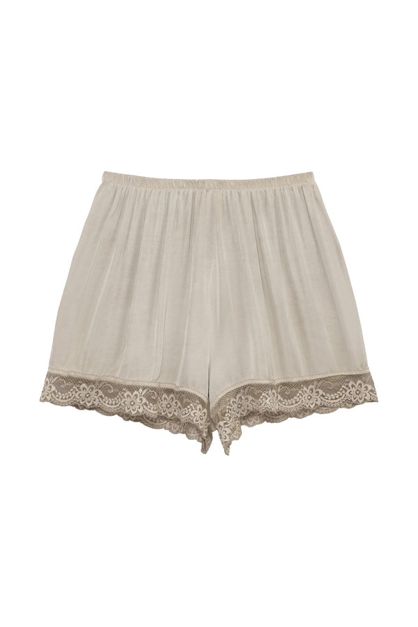 Fleur satin shorts, beige